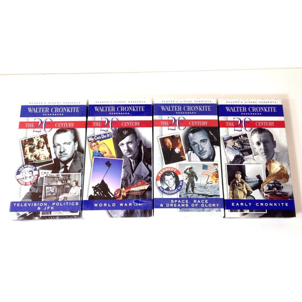 Walter Cronkite Remembers The 20th Century VHS Lot of 4. Factory Sealed 1 Opened